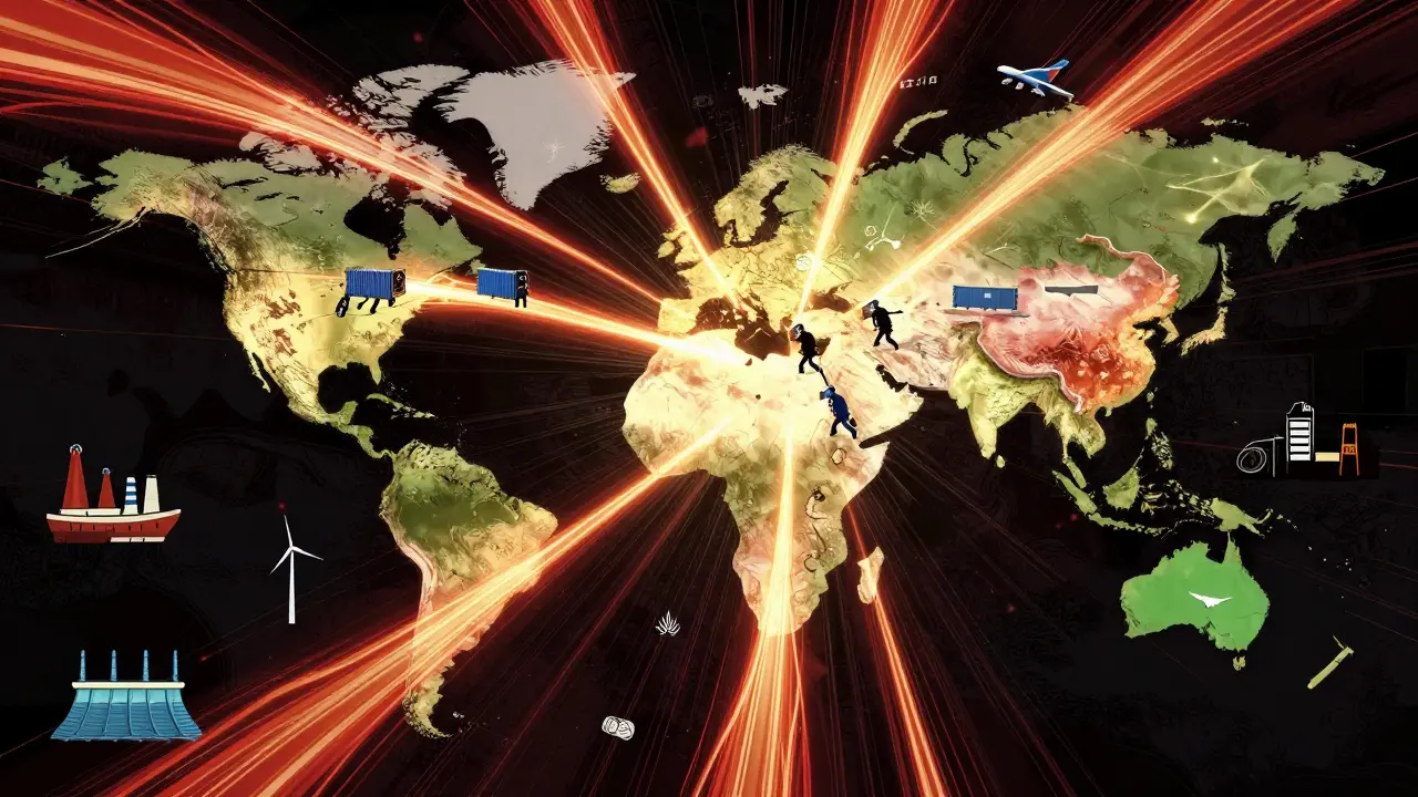 Global map showing Bitcoin mining migration paths from China to Kazakhstan and Texas.