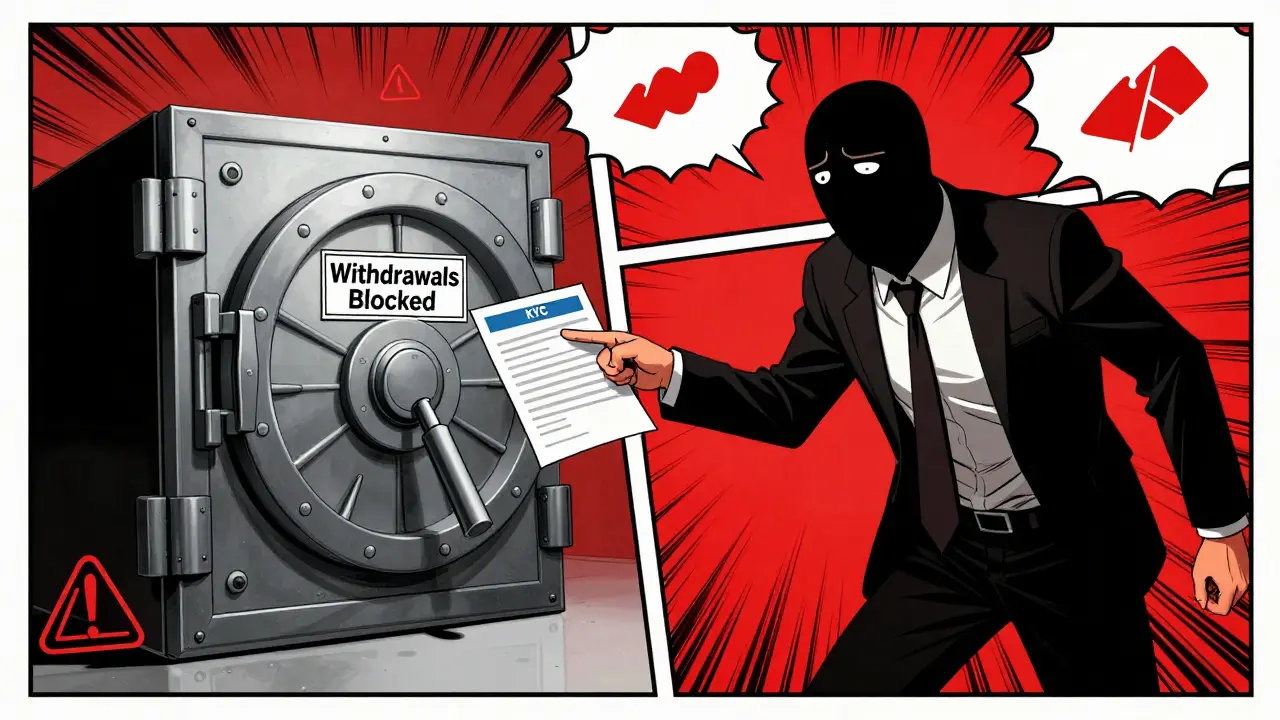 Faceless entity blocking withdrawals from an investor