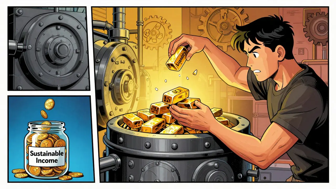 Illustration of a person earning CSS tokens through legitimate liquidity farming.