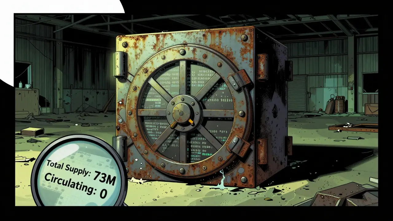 Locked vault representing frozen WINGS tokens and supply discrepancies