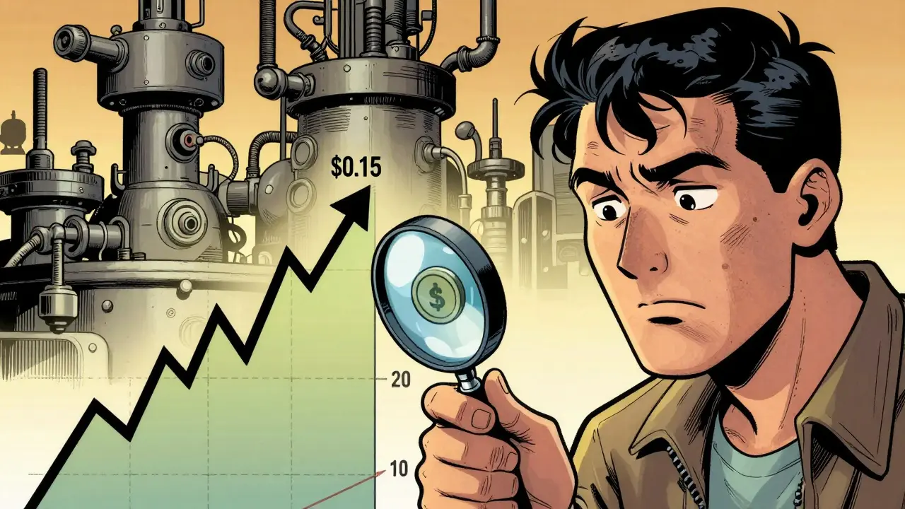 Character analyzes small token value against complex market charts