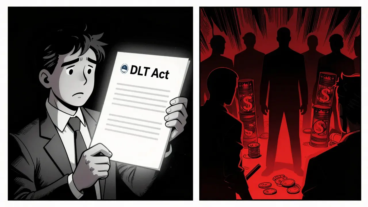 Graphic novel scene showing regulatory clarity vs bureaucratic challenges