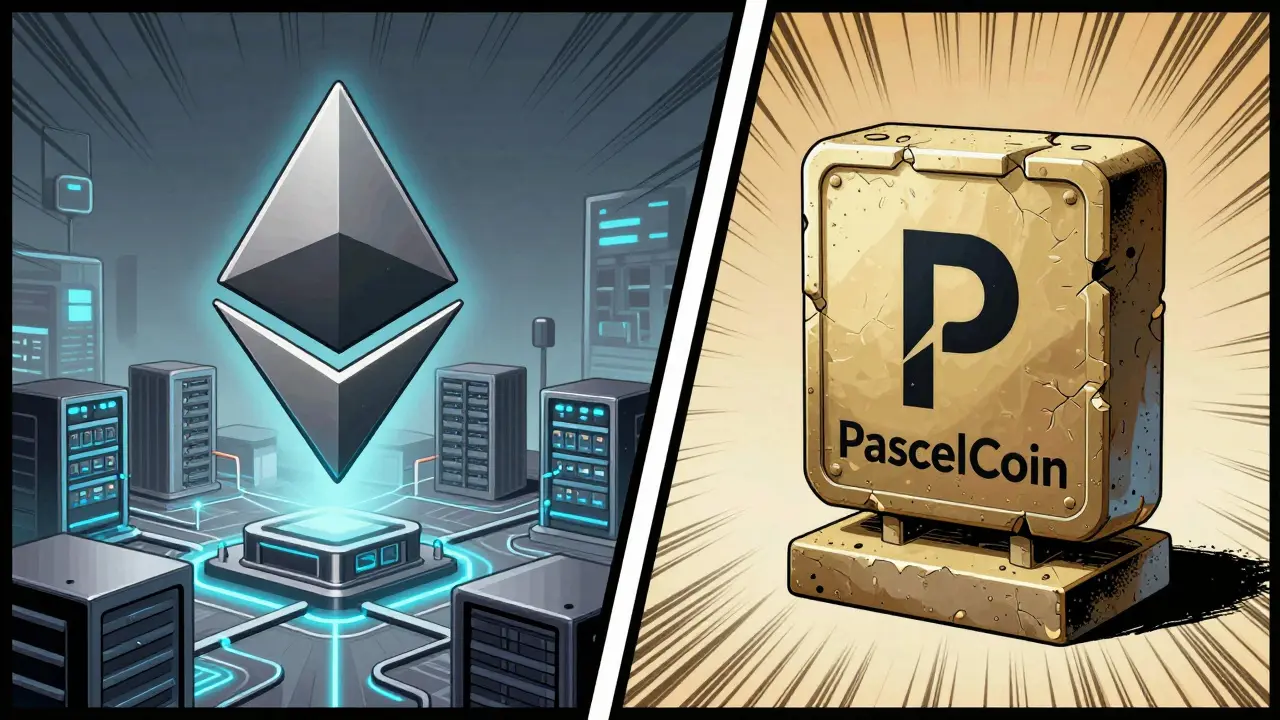 Visual comparison distinguishing Pascal Protocol from PascalCoin
