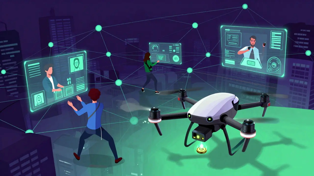 Drones and gamers using fast micropayments in a connected network