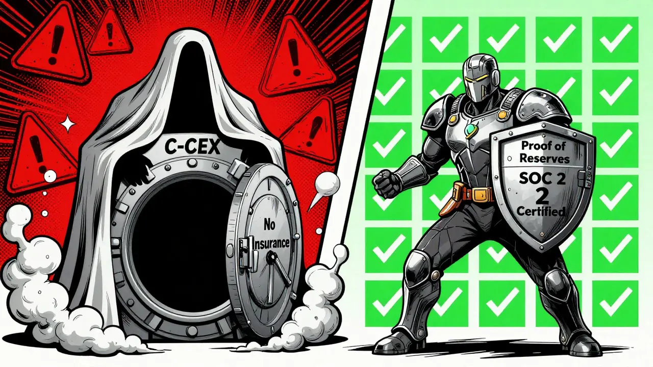 Shadowy C-CEX vs regulated exchange hero comparison