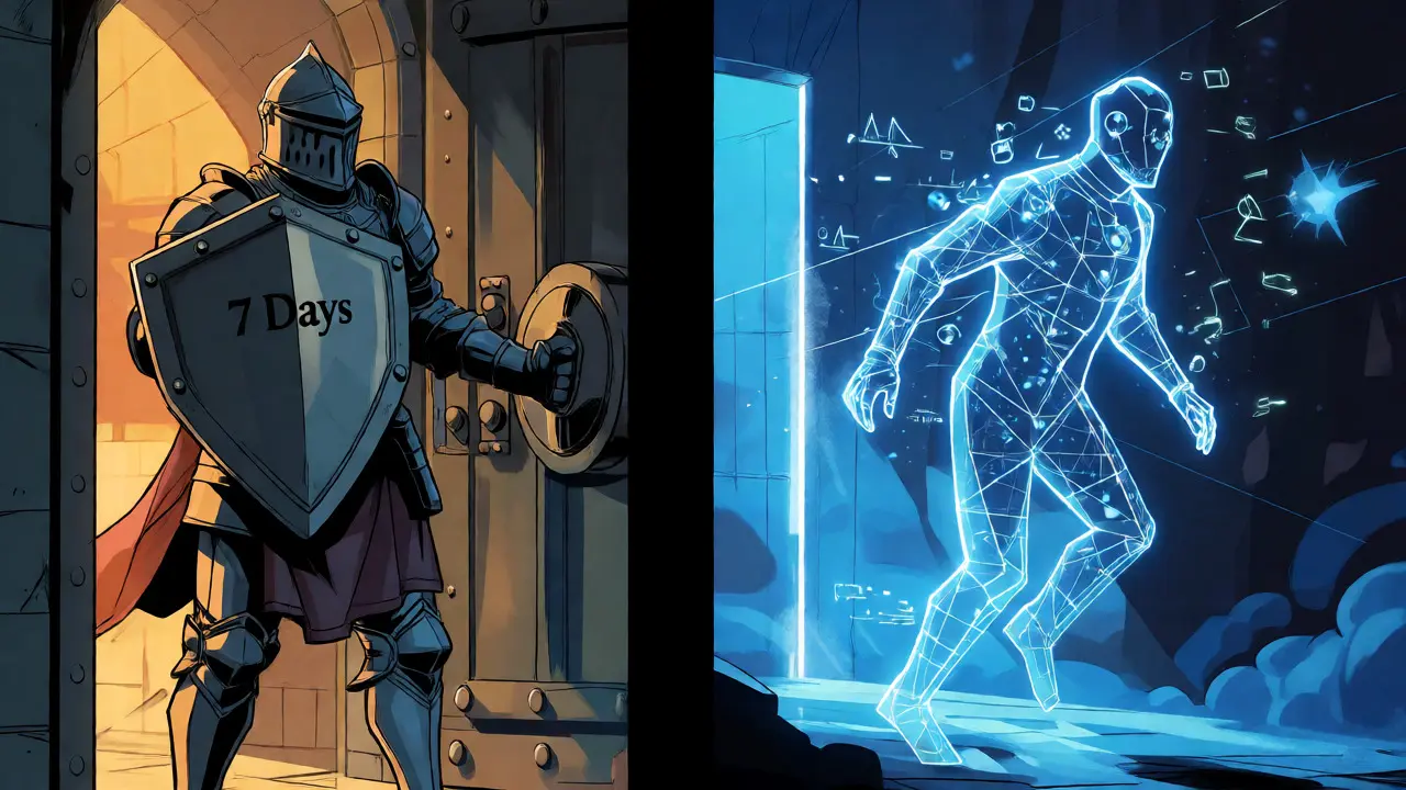 Visual comparison of Optimistic Rollup security versus ZK-Rollup instant validation.